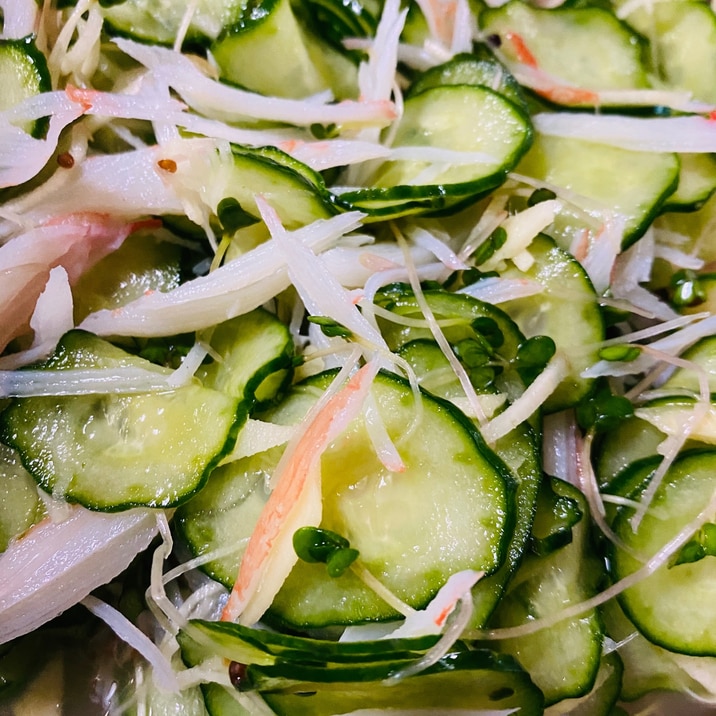 野菜を食す！胡瓜とカニカマの酢の物